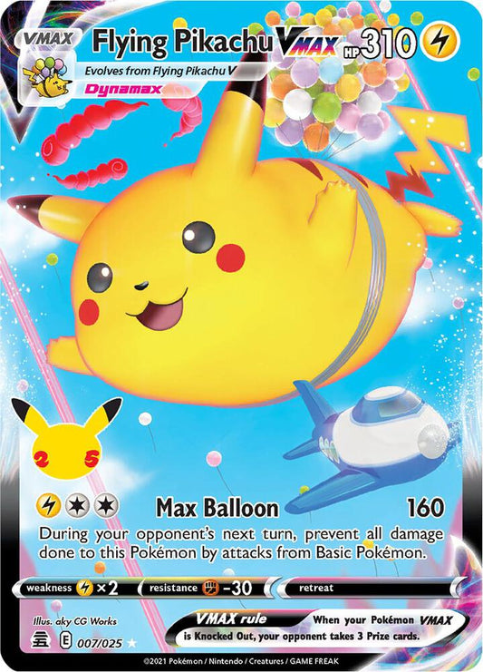 Flying Pikachu VMAX #007/025 - Celebrations - English Raw Card