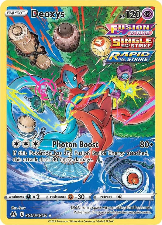Deoxys #GG12/GG70 - Crown Zenith Galarian Gallery - English Raw Card