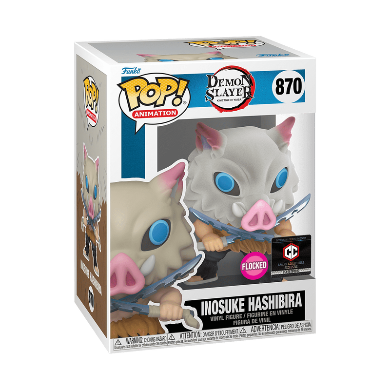 Inosuke Hashibira Flocked #870 - Demon Slayer - Funko Pop Animation