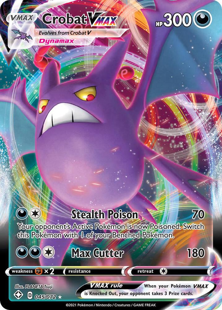 Crobat VMAX #045/072 - Shining Fates - English Raw Card