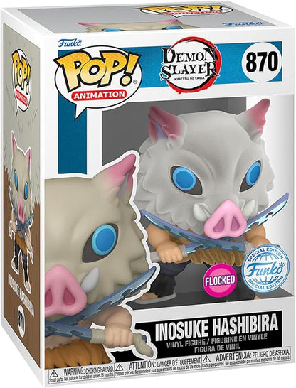 Inosuke Hashibira Flocked #870 - Demon Slayer - Funko Pop Animation